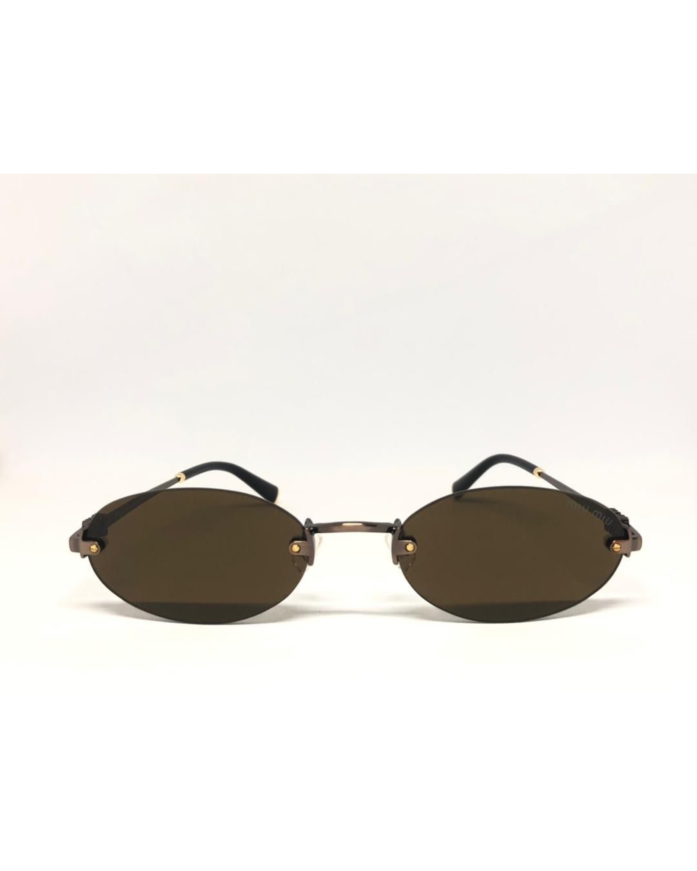Miu Miu 54s Logo Brown