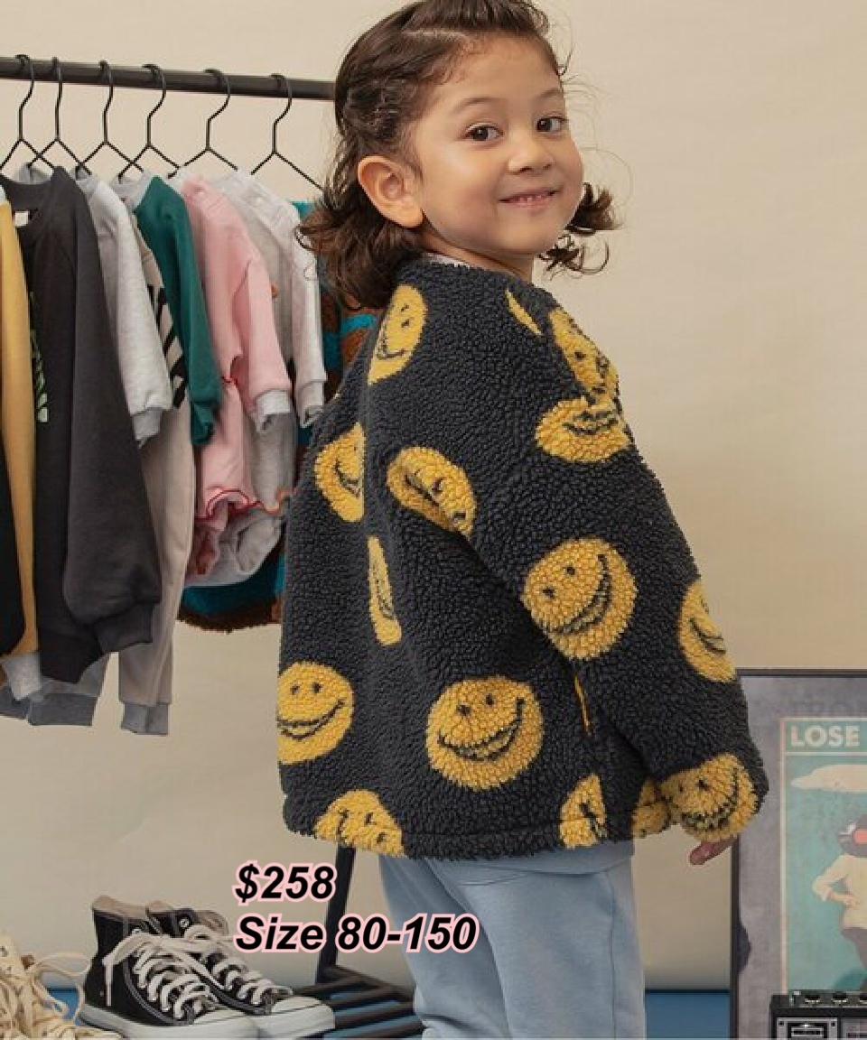 17/10 日系童裝Breeze 毛毛拉鏈外套/ 多色