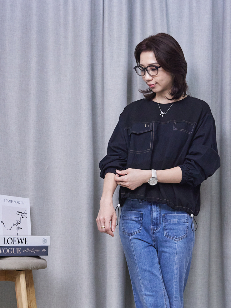 不誇張卻極具設計感的拼接剪裁上衣