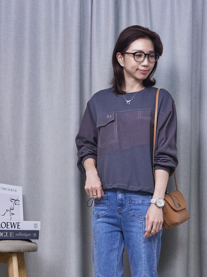 不誇張卻極具設計感的拼接剪裁上衣