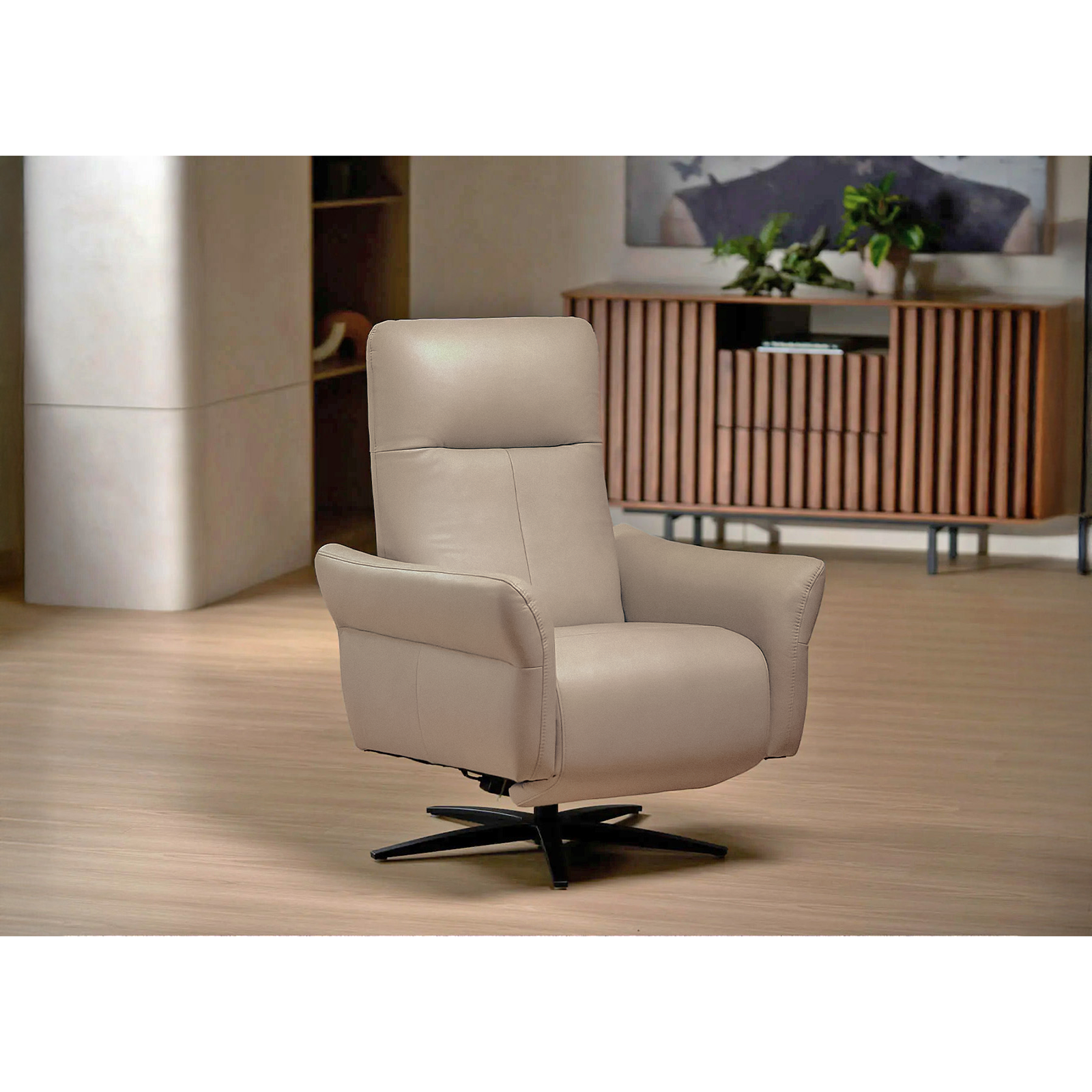 Vinge 耐磨皮電動沙發 - 奶茶色〔SF9540SYN〕