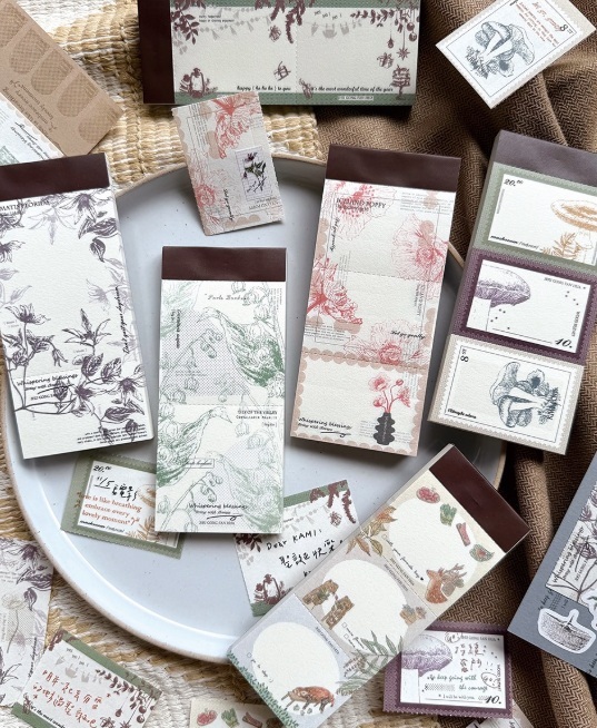 竹工凡花．秋冬季便簽本 共六款  <整本/綜合分裝包>