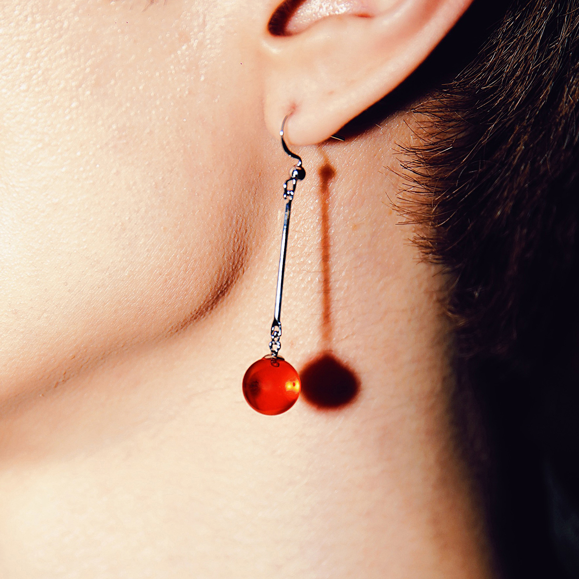 花京院典明項鍊/櫻桃耳環