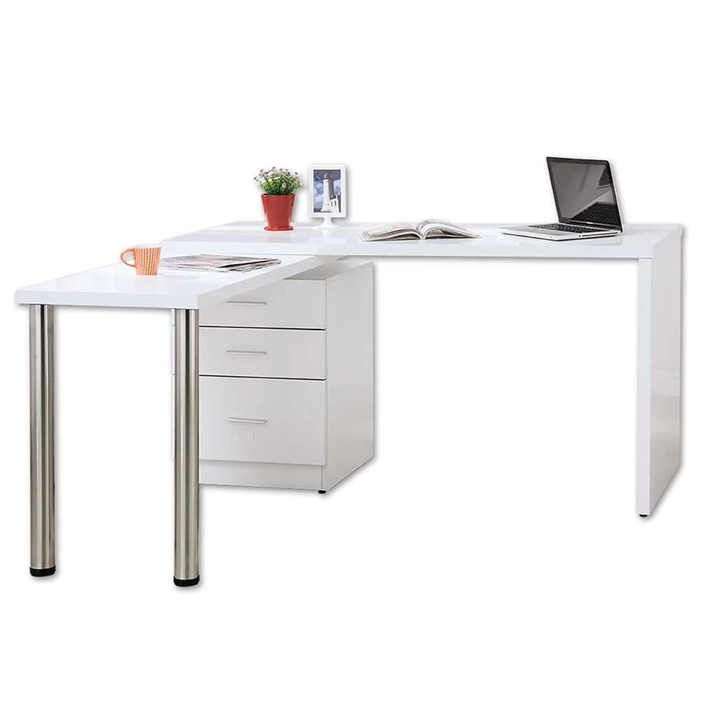 凱希4.9尺多功能旋轉桌/工作桌/辦公桌(白色)