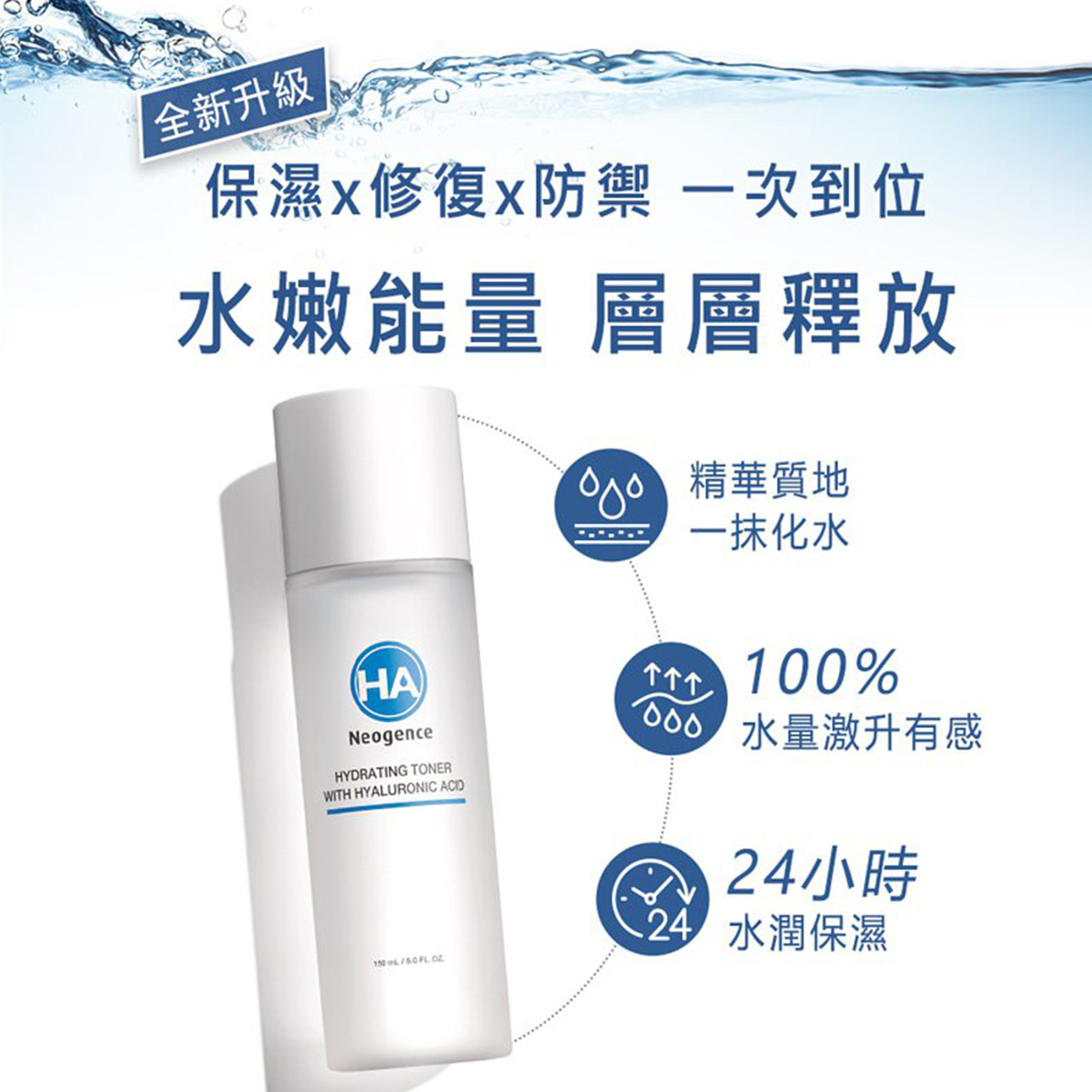 Neogence 玻尿酸浸潤精華化妝水100ml
