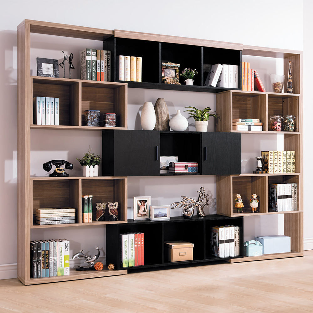 珍恩8.7尺開放式伸縮書櫃組合(三色可選)