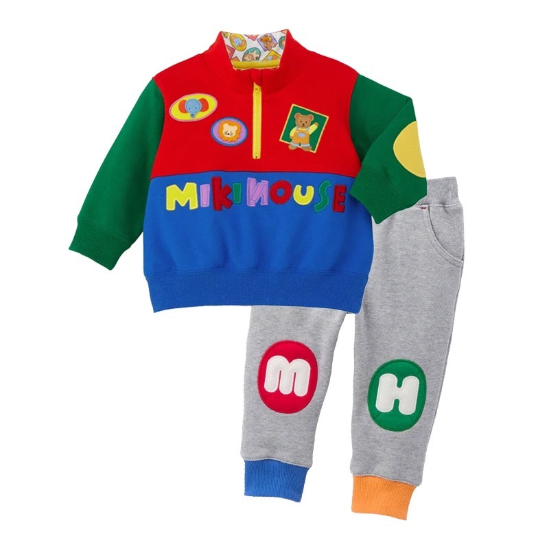 𝐌𝐢𝐤𝐢 𝐇𝐨𝐮𝐬𝐞 LOGO拼色口袋運動長褲