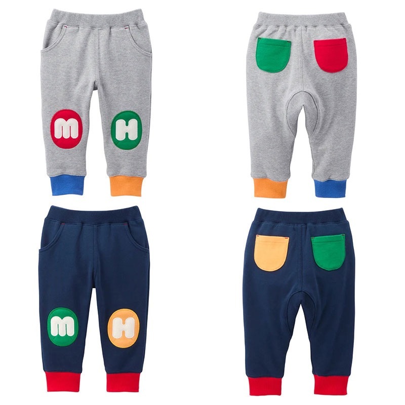 𝐌𝐢𝐤𝐢 𝐇𝐨𝐮𝐬𝐞 LOGO拼色口袋運動長褲