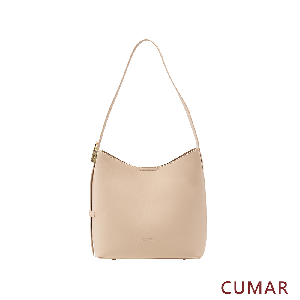CUMAR | 造型鎖扣經典素面子母包