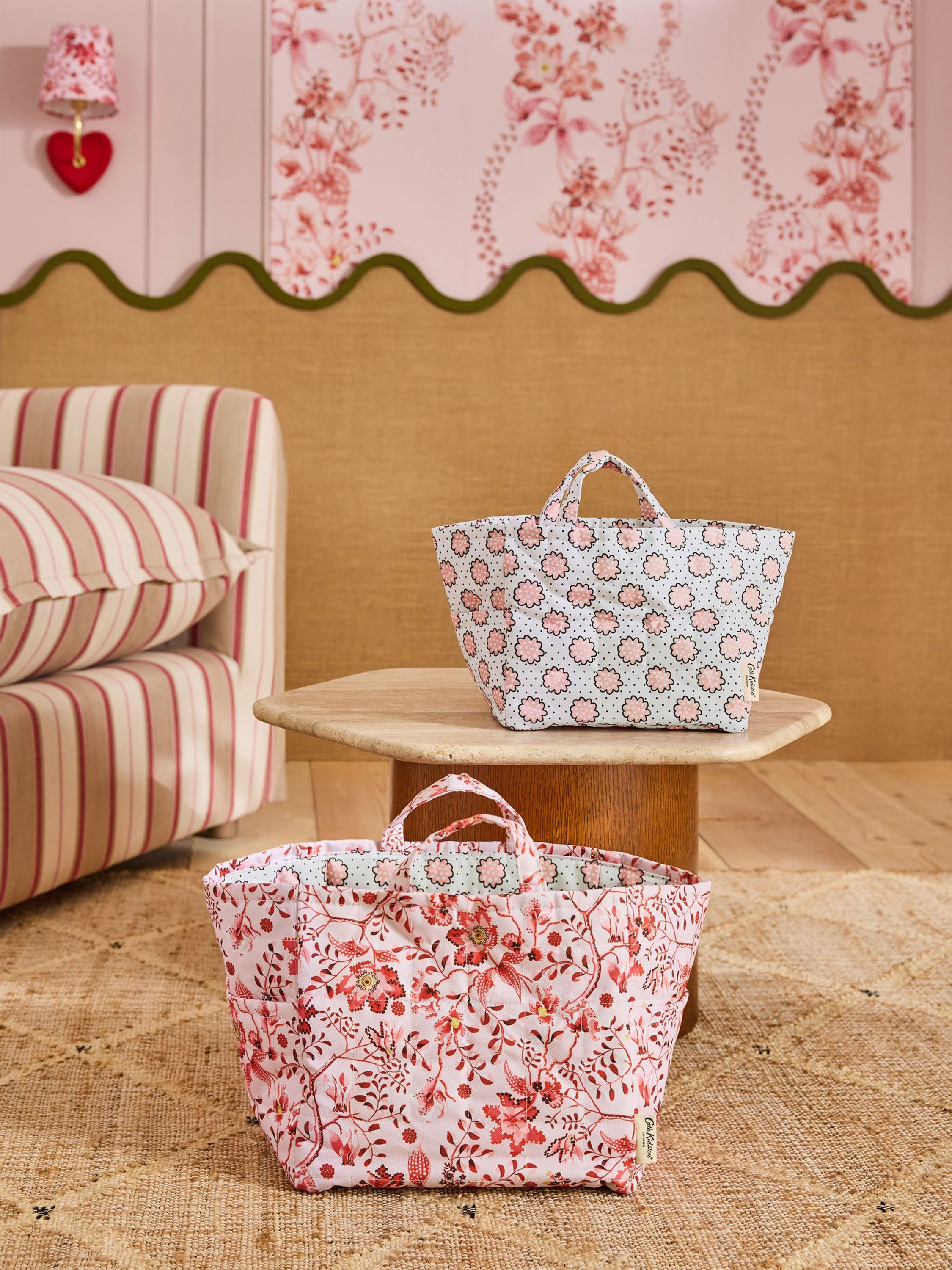 Mystery Floral Pink 絎縫收納袋組