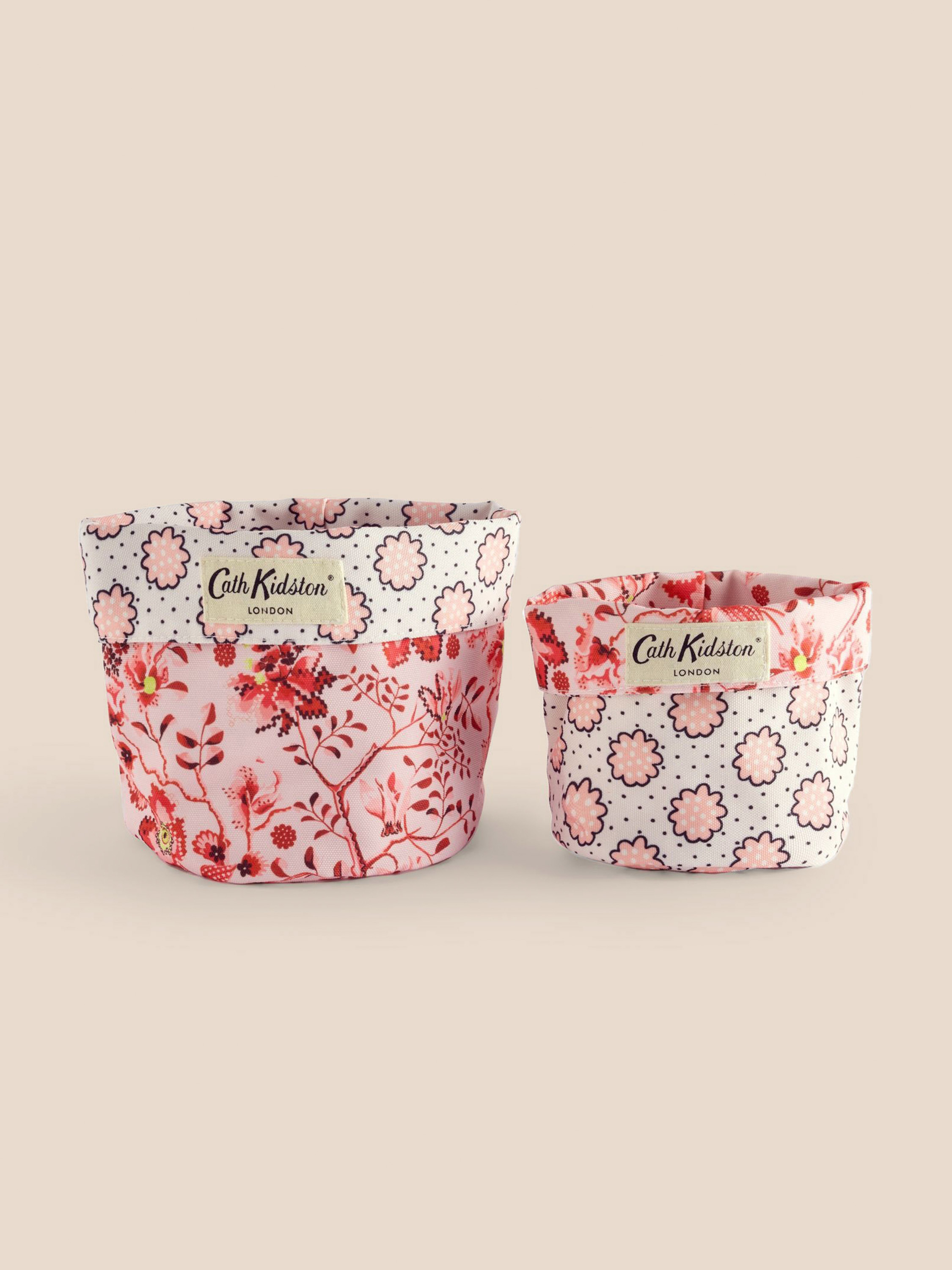 Mystery Floral Pink 居家收納籃二入組