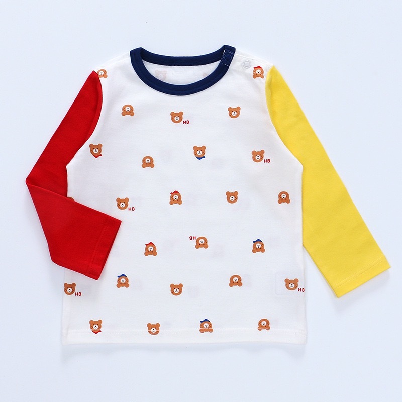 𝐌𝐢𝐤𝐢 𝐇𝐨𝐮𝐬𝐞 麻子拼色插肩袖長袖上衣