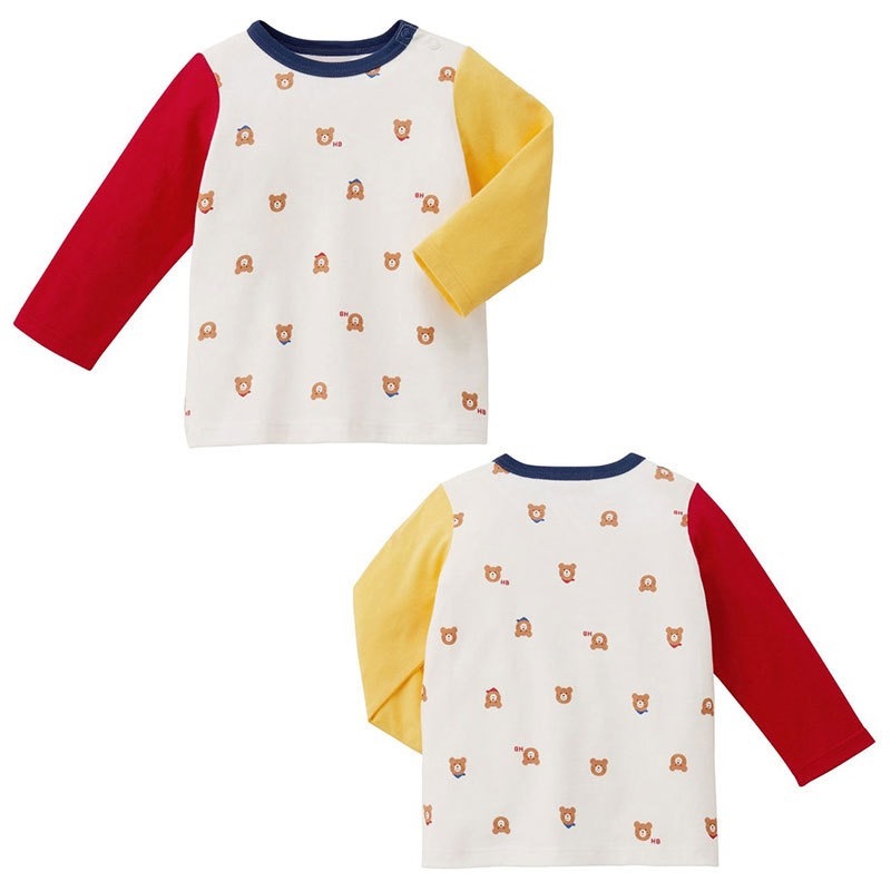 𝐌𝐢𝐤𝐢 𝐇𝐨𝐮𝐬𝐞 麻子拼色插肩袖長袖上衣