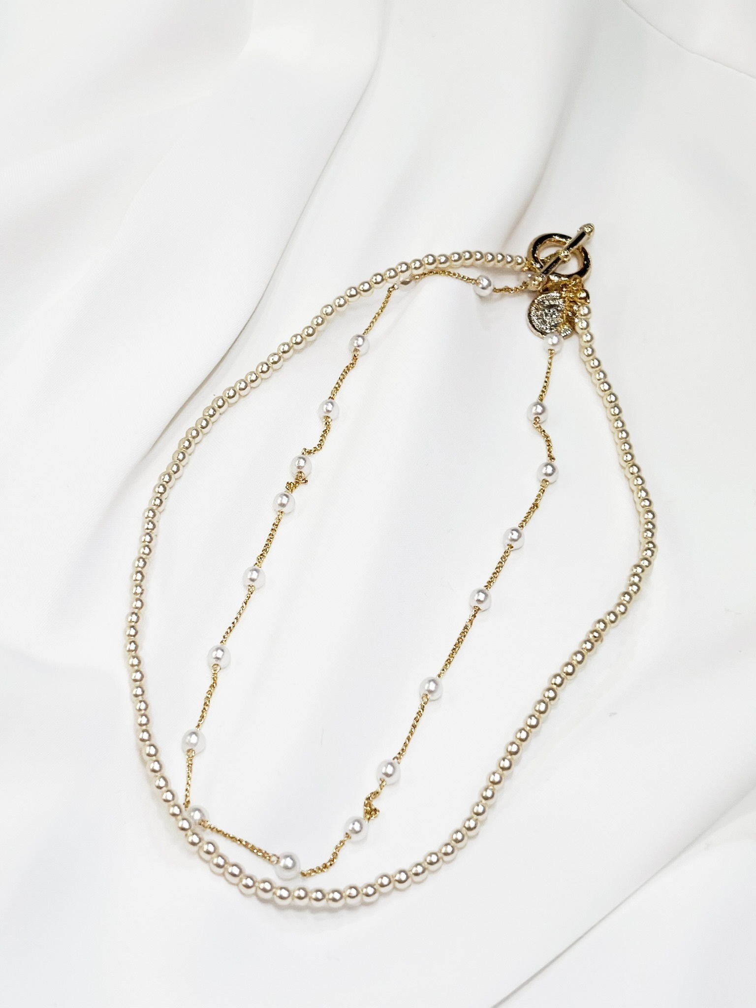 (優雅必備!)珍珠雙鍊組