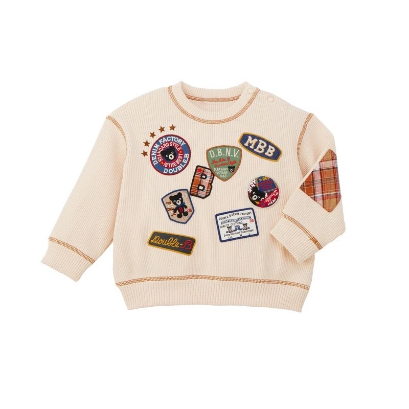 𝐌𝐢𝐤𝐢 𝐇𝐨𝐮𝐬𝐞 黑熊徽章刺繡衛衣