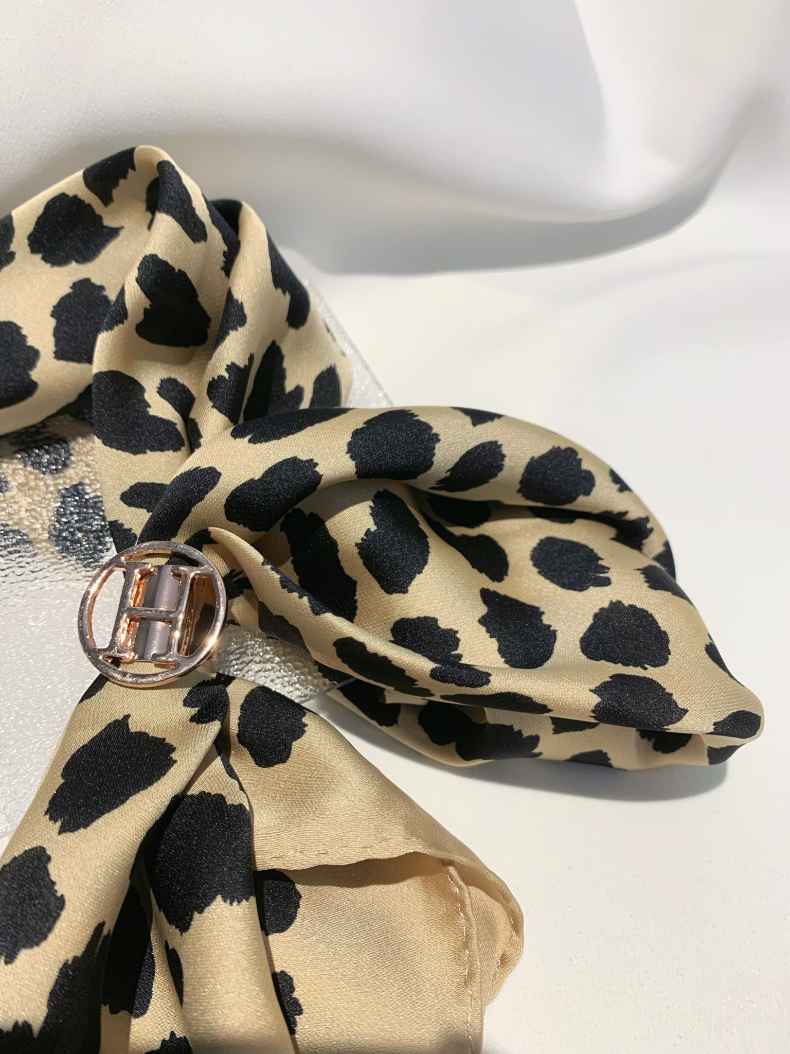 經典豹紋絲巾組