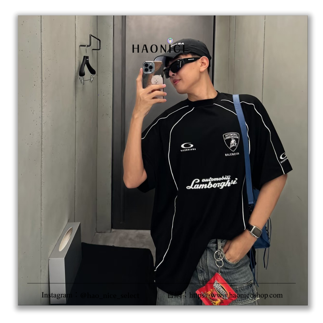 【HAO NICE】上海經銷商🔥Balenciaga 巴黎世家 x 藍寶堅尼 聯名 經典logo 63號 拉線賽車風 短袖 短T