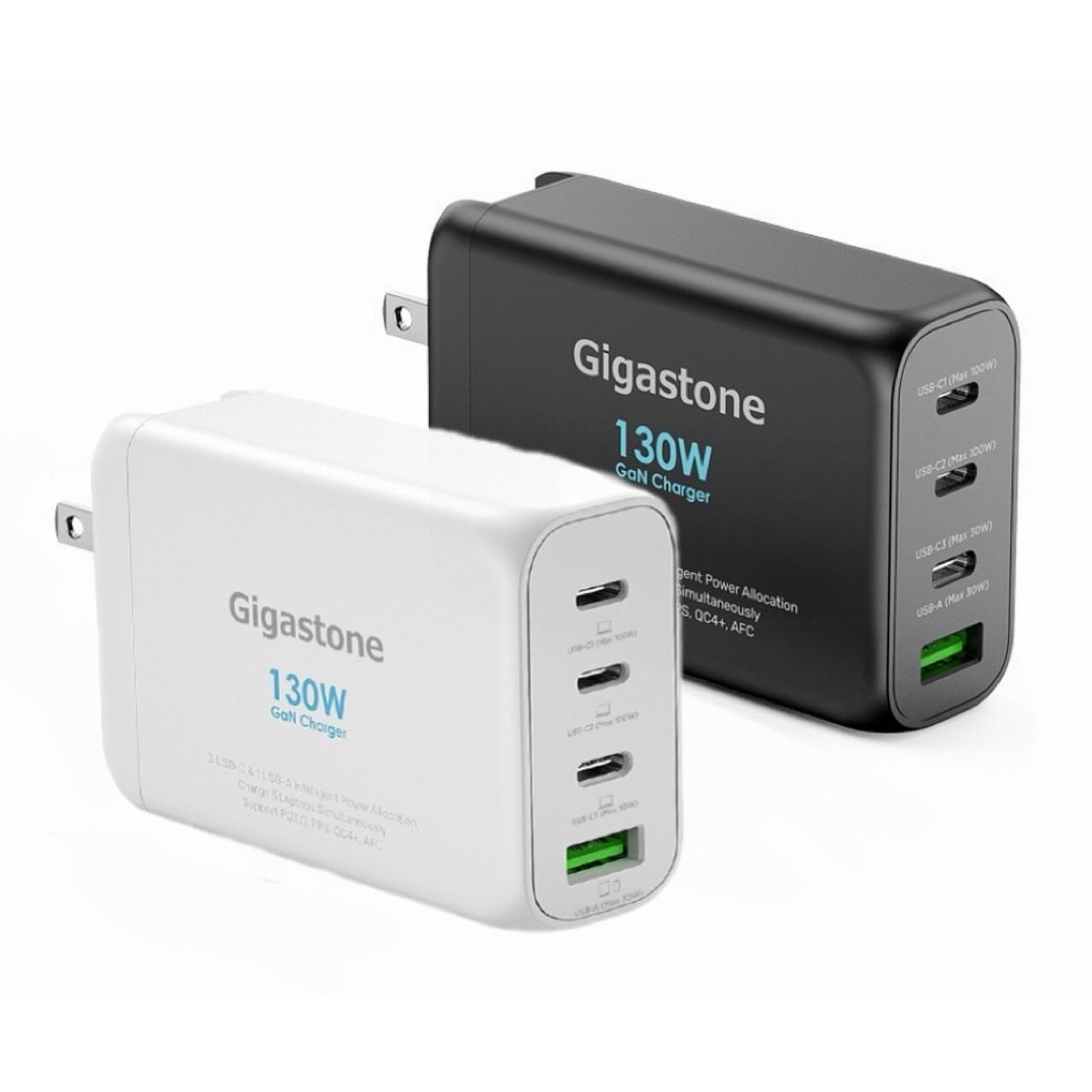 GIGASTONE 立達 氮化鎵 GaN 130W 快速充電器 + USB-C充電線
