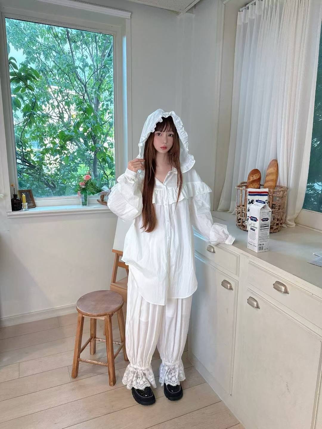 束腳蕾絲娃娃褲