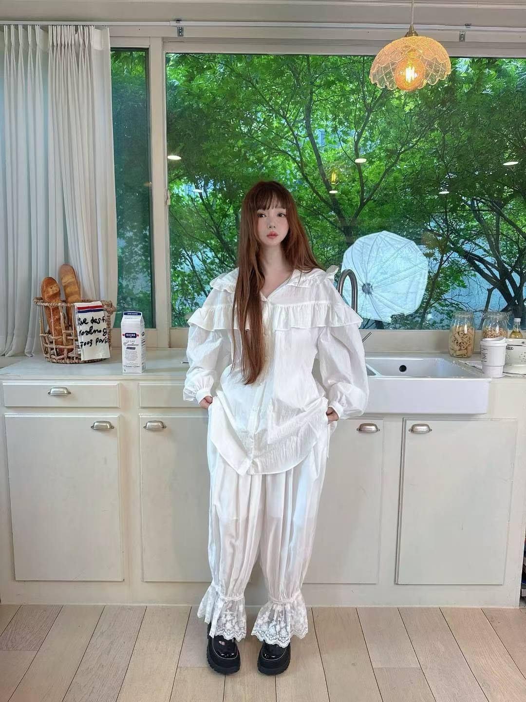 束腳蕾絲娃娃褲