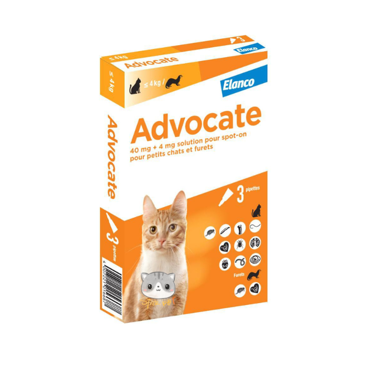 Elanco (Bayer)  Advocate below 4kg for cats