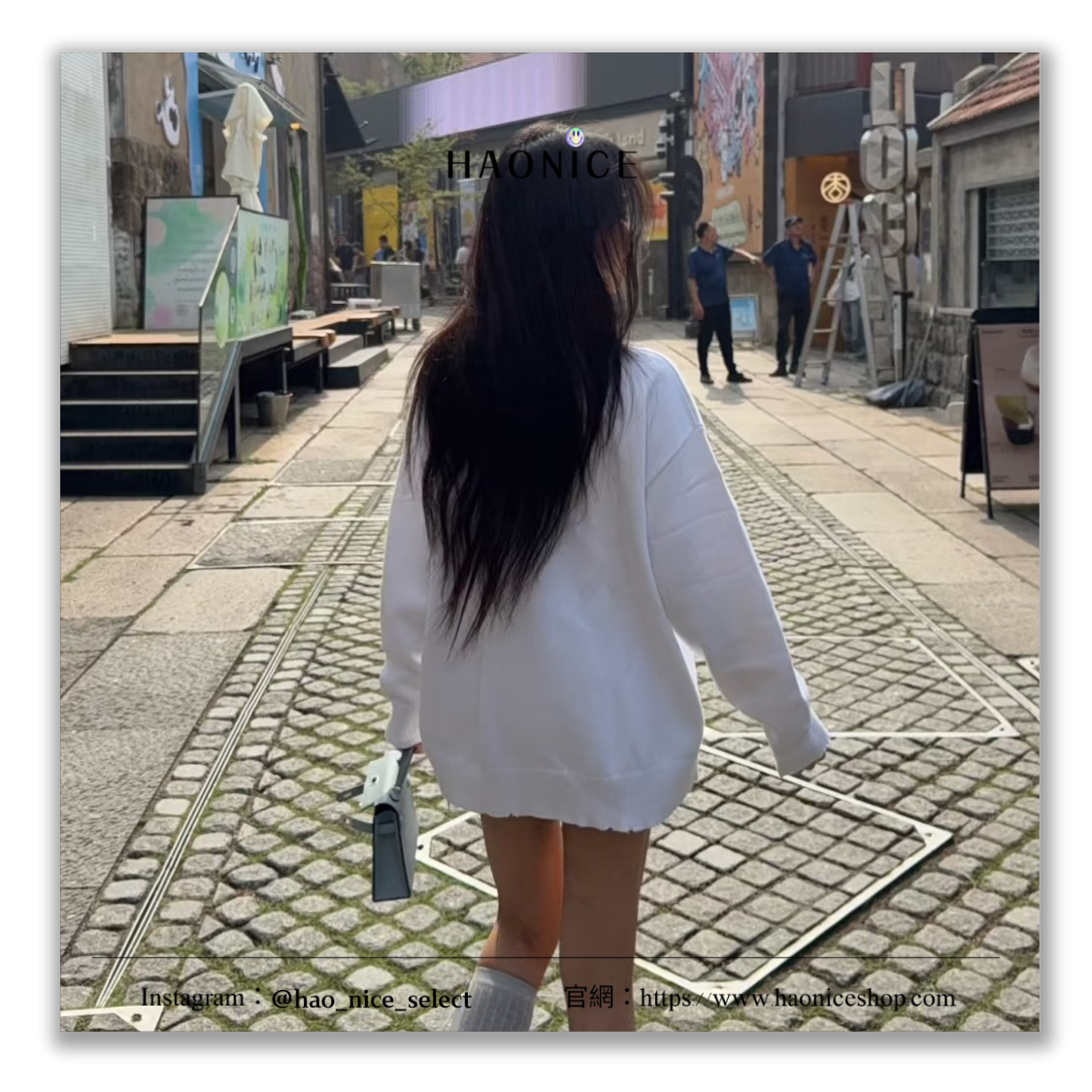 【HAO NICE】輕奢時尚✨上海經銷商 Balenciaga巴黎世家 浮雕立體logo 破壞風 針織長T 長袖 大學T