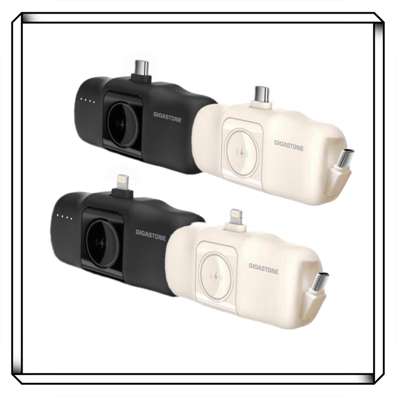 GIGASTONE 立達 5000mAh 雙介面 直插式口袋快充行動電源 Lightning Type-C 行充