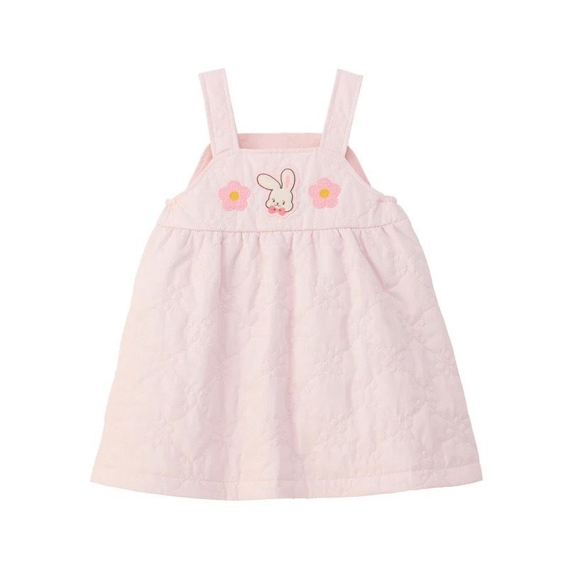 𝐌𝐢𝐤𝐢 𝐇𝐨𝐮𝐬𝐞 兔兔荷葉邊壓紋背帶連身裙