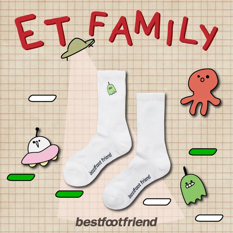 BFF Best foot friend REDET FAMILY德雷特家族 刺繡 中筒襪 長襪【BF24001】