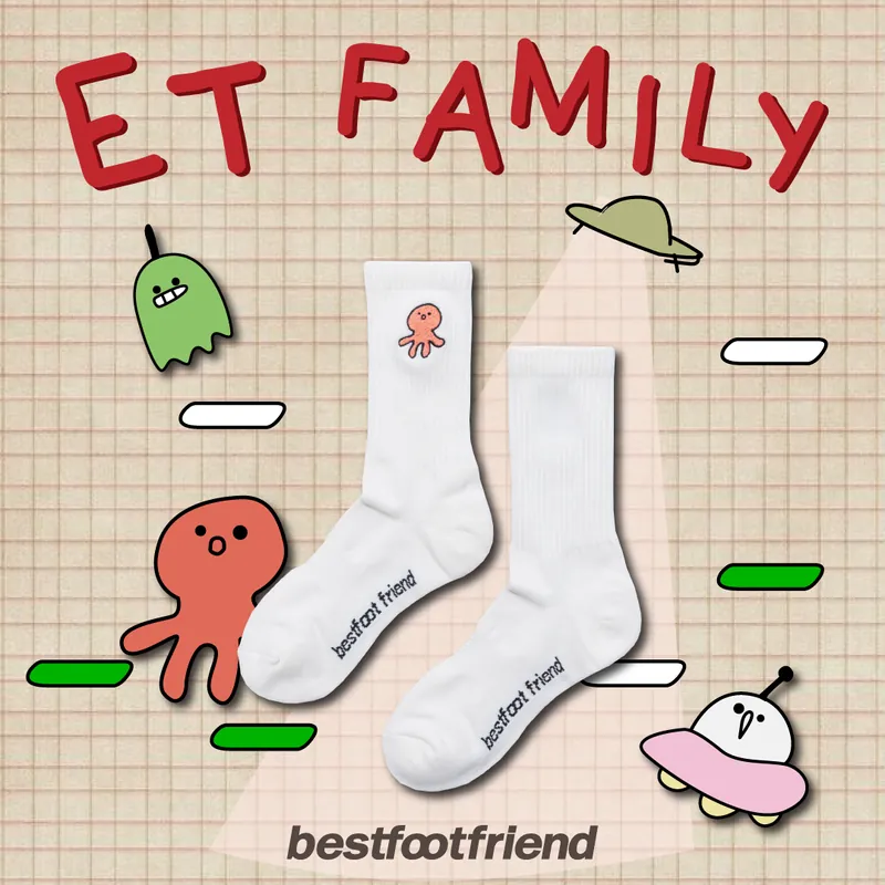 BFF Best foot friend REDET FAMILY德雷特家族 刺繡 中筒襪 長襪【BF24001】