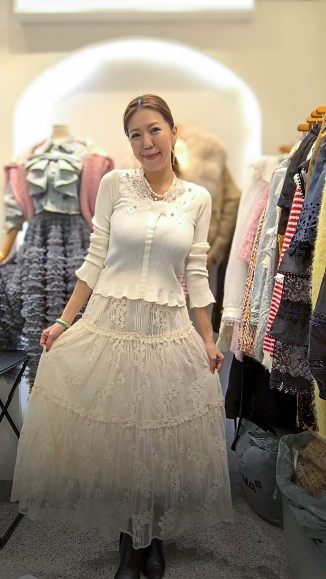 🥰K4134  ▶️小花長裙 👉W:100cm H:cm L:94cm