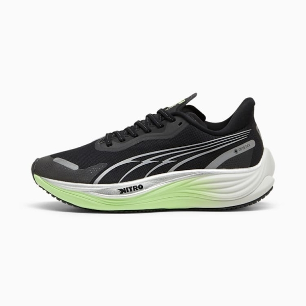 PUMA 慢跑鞋 VELOCITY NITRO 3 黑螢光綠 GTX 防水 氮氣 女 37980201