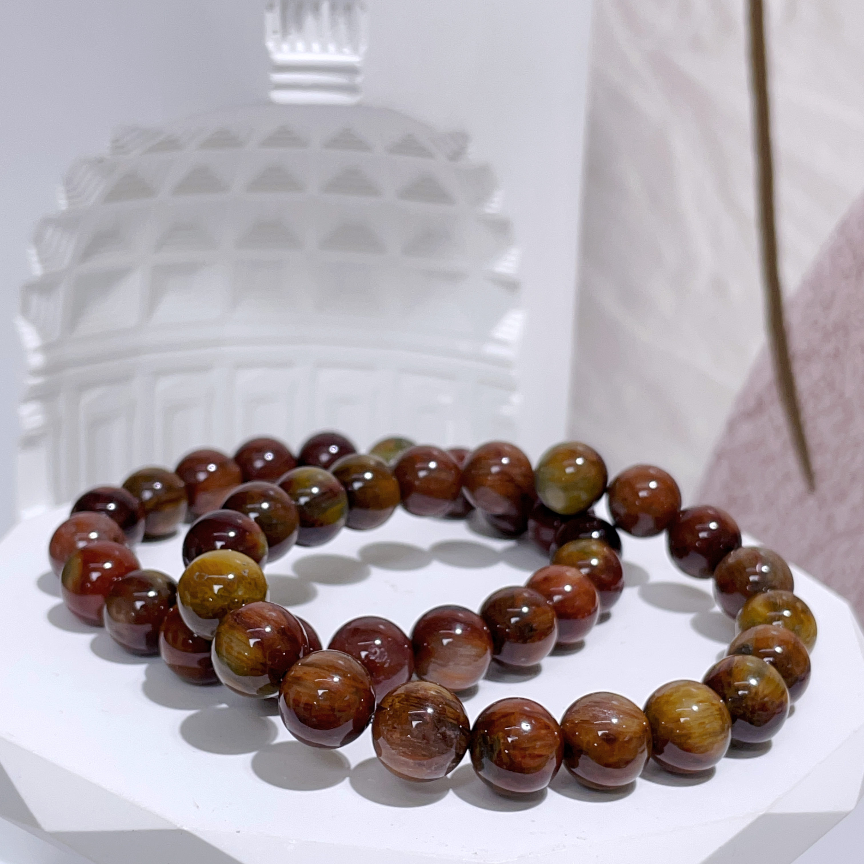 敦煌紅兔毛手串 10mm