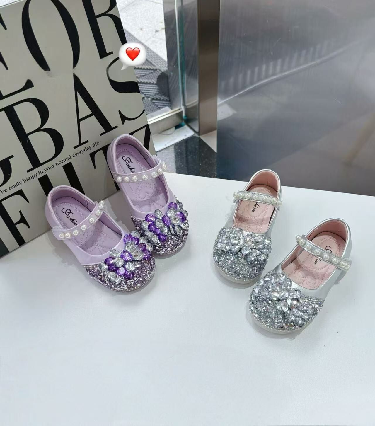 BYB10SS024SR 銀河水晶花珍珠公主鞋