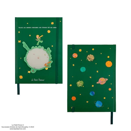 小王子 - 旋轉小行星 B-612筆記本及狐狸與小王子書籤鏈