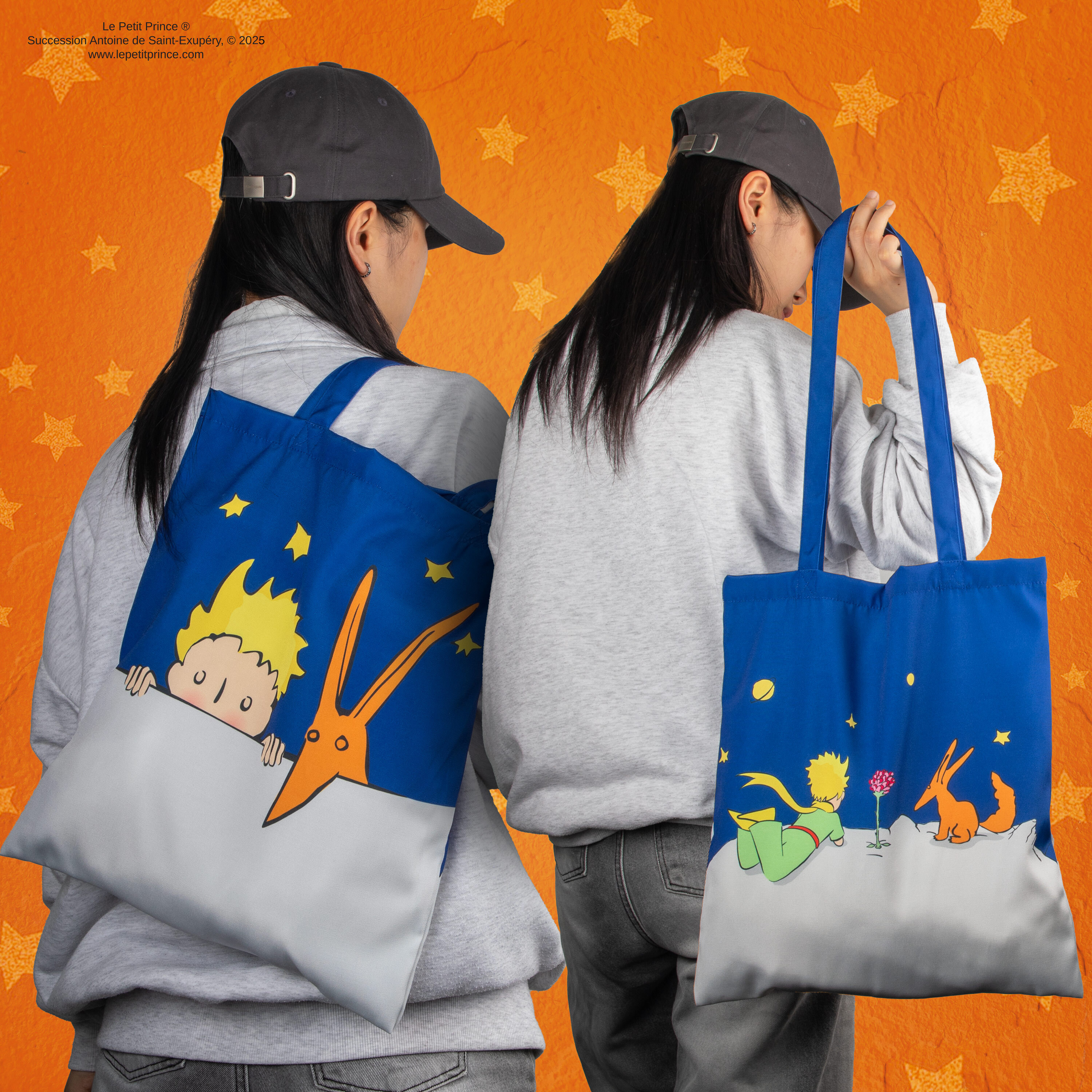 小王子 - 布貼 - 四枚組合及托特包 - 世界上獨一無二