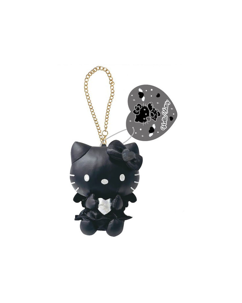 Hello Kitty 黑天使仿皮公仔掛飾
