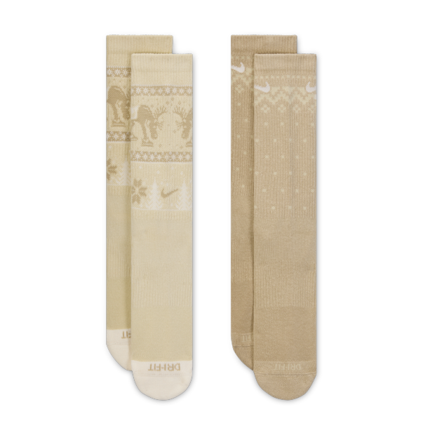 Nike Everyday Plus Cushioned Dri-FIT 聖誕長襪 兩雙一組 綠 HV6939-901 米 HV6939-902 X