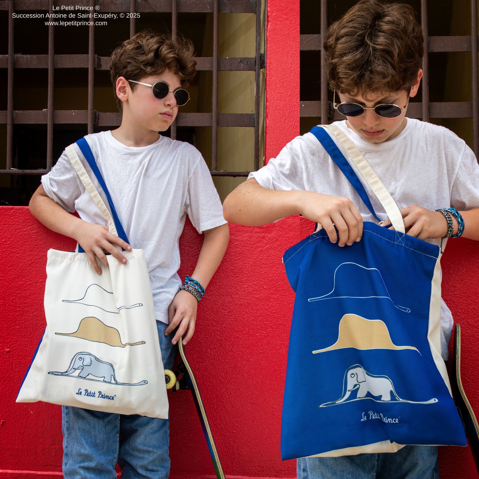 小王子 - 雙件胸針組 - 飛行員的冒險及托特包 - 蟒蛇吞大象