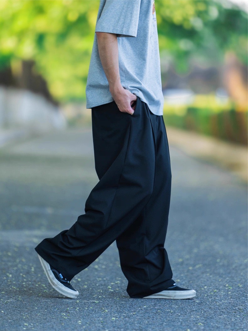 #預購 BTB 25AW 復古 羊毛混紡 抗皺垂墜 直筒寬鬆 休閒西裝褲 兩色