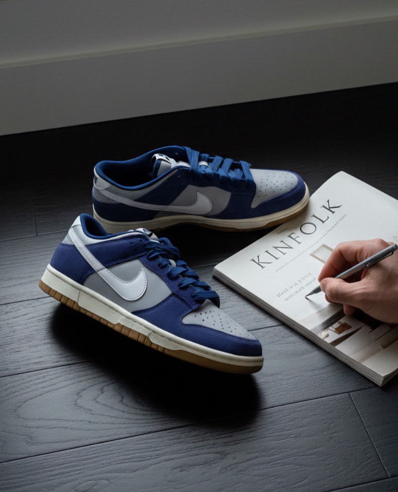 男鞋 NIKE DUNK LOW RETRO SE 'Blue Gumr' 海軍藍 麂皮 復古 低筒 休閒鞋【IB6399-003】