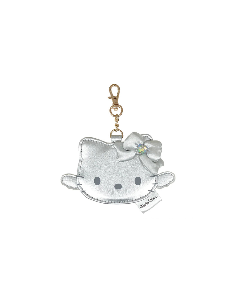 Hello Kitty 銀天使仿皮大頭鏡子鎖匙扣