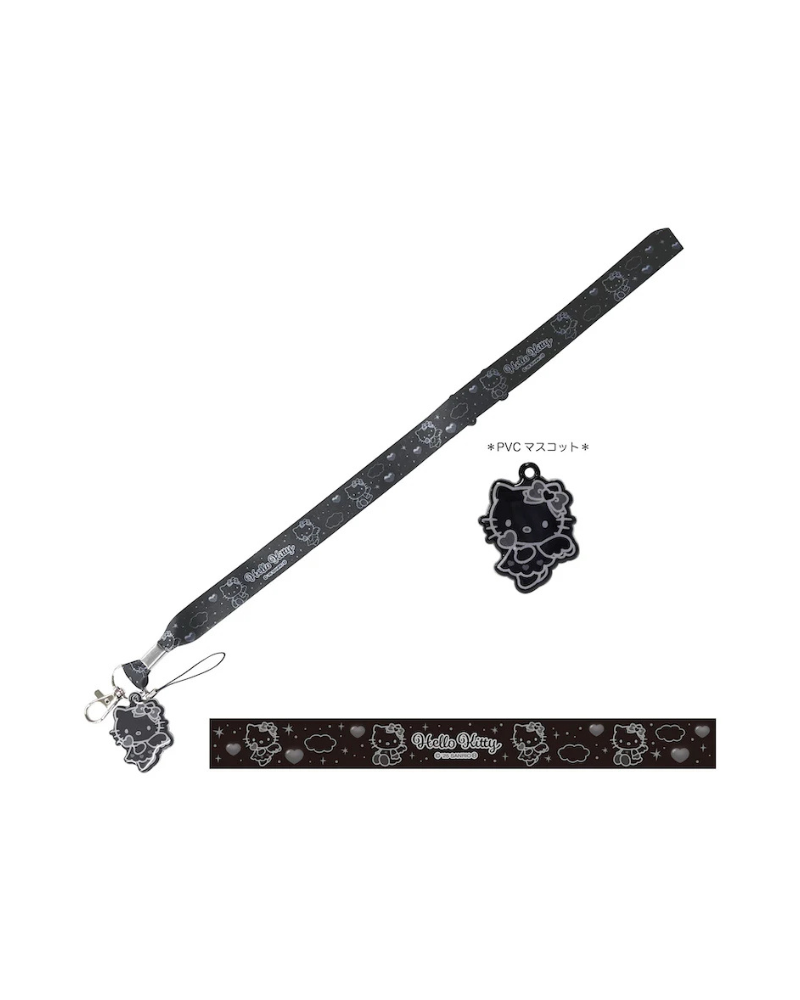 Hello Kitty 黑天使匙扣連掛頸繩