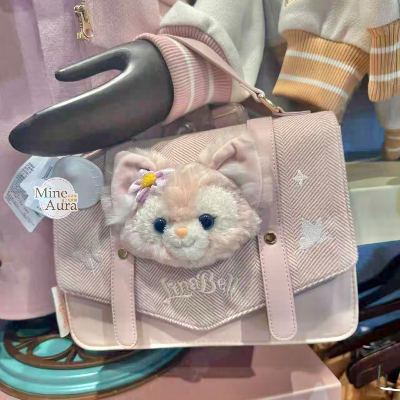 玲娜貝兒 LinaBell 絨毛 大頭造型 掀蓋設計 後背包 -上海迪士尼樂園