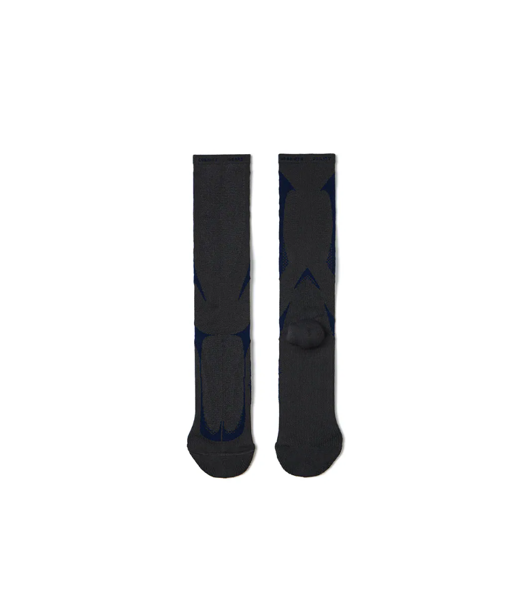 NOZZLE QUIZ  Tactel® Slash Socks 中高筒休閒襪 - 燼鐵