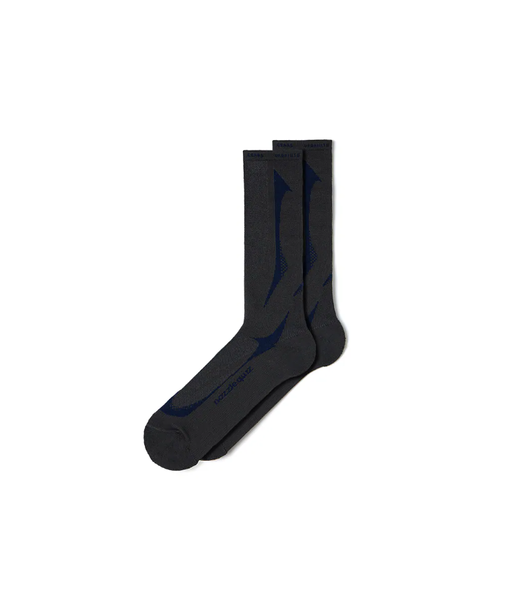 NOZZLE QUIZ  Tactel® Slash Socks 中高筒休閒襪 - 燼鐵