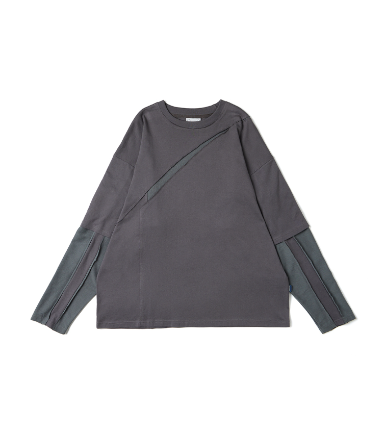 NOZZLE QUIZ  Misty L/S Tee - 灰