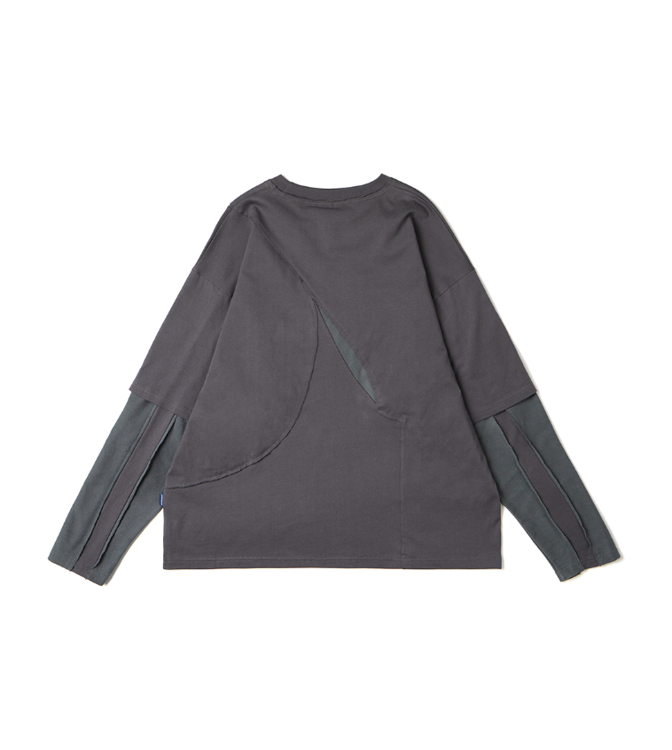 NOZZLE QUIZ  Misty L/S Tee - 灰