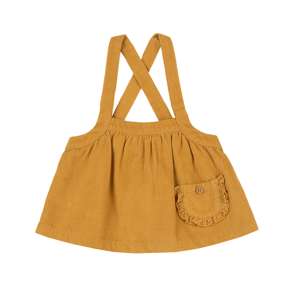 夢幻花朵-條絨吊帶裙