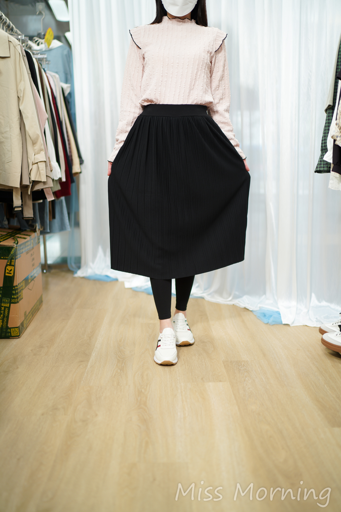 免燙撞色邊邊上衣(14858)